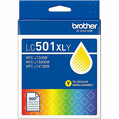 Brother Original High (XL) Yield Inkjet Ink Cartridge - Yellow - 1 Each (LC501XLYS)