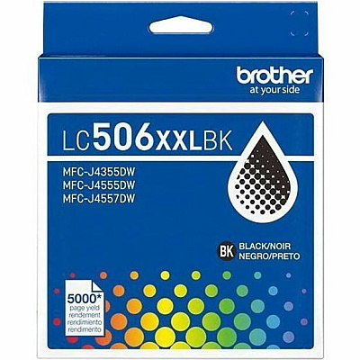 Brother Original Super High (XXL Series) Yield Inkjet Ink Cartridge - Black Pack (LC506XXLBKS)
