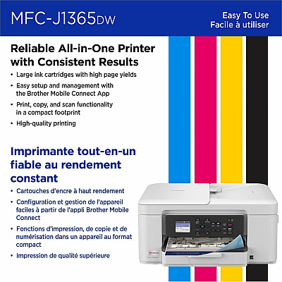 Brother MFCJ1365DW Inkjet Multifunction Printer - Color