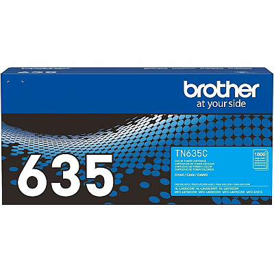 Brother TN635C Original Standard Yield Laser Toner Cartridge - Cyan - 1 Each