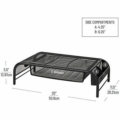 Mind Reader Monitor Stand and Organizer (MESHMONSTA)