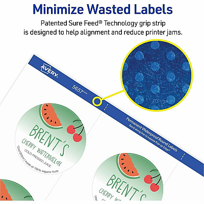 Avery 2" Waterproof Round Labels (05657)