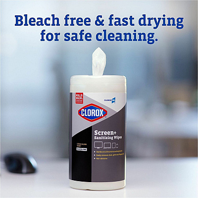 Clorox Screen + Sanitizing Wipes (60724CT)