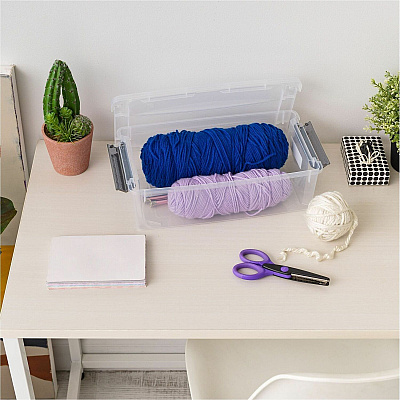 IRIS 6.2 QT Stack-and-Pull Storage Tote (300008)