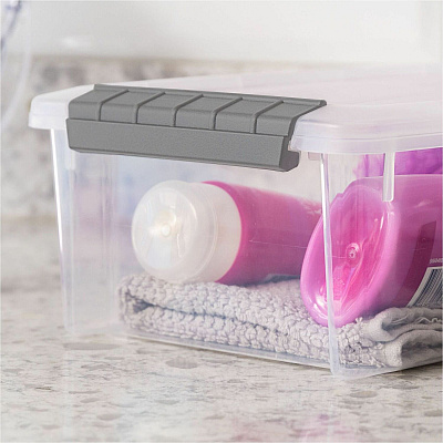 IRIS 6.2 QT Stack-and-Pull Storage Tote (300008)