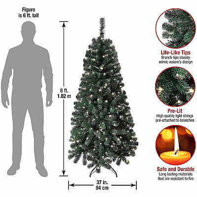 National Tree Company Company Company National Tree Company Company Acacia Christmas Tree - Green (729083275562)