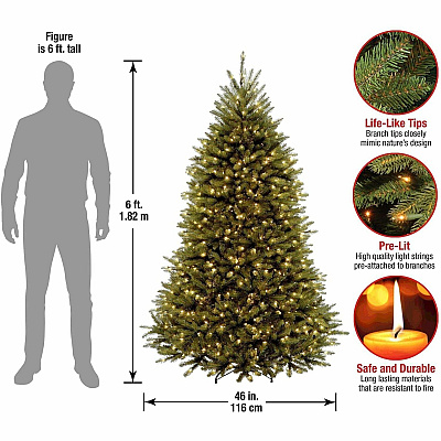 National Tree Company Company Company National Tree Company Company Dunhill Fir Christmas Tree - Green (729083060052)