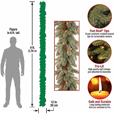 National Tree Company Company Company National Tree Company Company Decorative Garland - Green (729083283956)