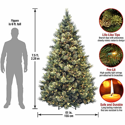 National Tree Company Company Company National Tree Company Company Carolina Pine Christmas Tree - Green (729083945977)