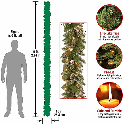 National Tree Company Company Company National Tree Company Company Decorative Garland - Green (729083133633)