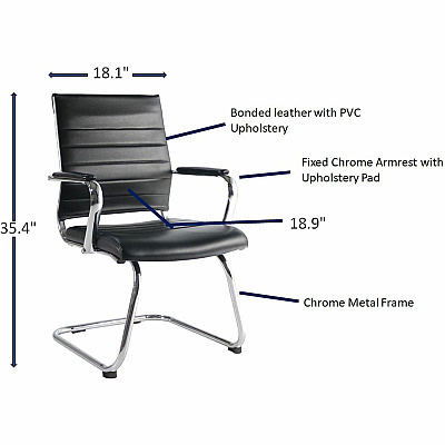 Lorell Tempo Modern Guest Chair (63222)