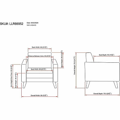 Lorell Clarke Series Club Chair with Antimicrobial Upholstery and Power (86952)