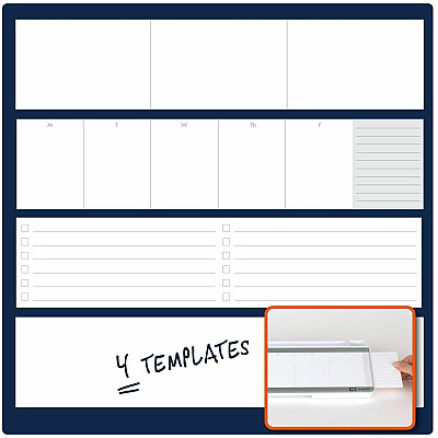 Quartet Flip-Top Glass Dry-Erase Desktop Pad (Q090F04)