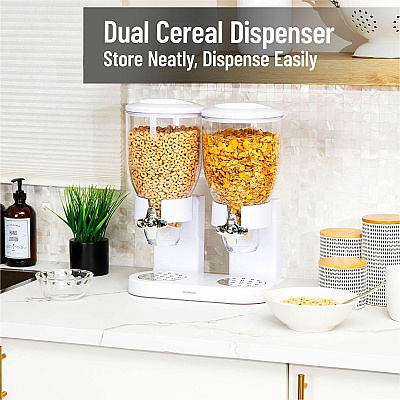 Mind Reader Double Cereal Dispenser (CEREALD2WHT)