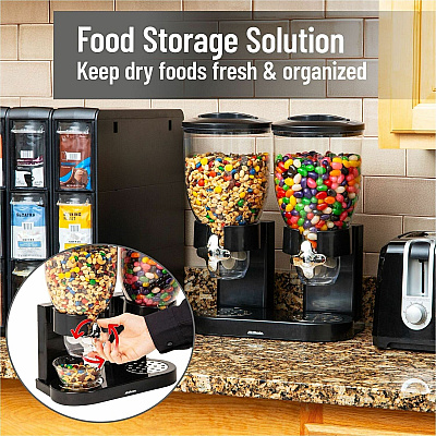 Mind Reader Double Cereal Dispenser (CEREALD2BLK)