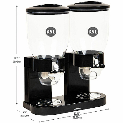 Mind Reader Double Cereal Dispenser (CEREALD2BLK)
