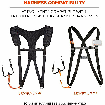 ergodyne Squids 3140 Barcode Scanner Lanyard Adjustable Attachments (10-Pack) (19173)