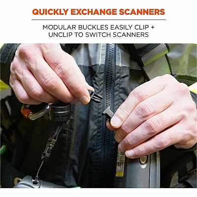 ergodyne Squids 3141 Barcode Scanner Lanyard - D-Ring and Clip Attachments (10-Pack) (19199)