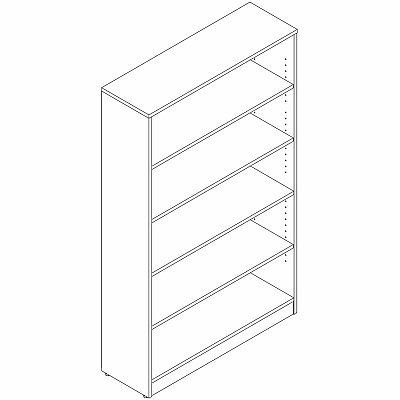 Lorell Sturdy 5-Shelf Bookcase (66342)