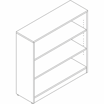 Lorell Sturdy 3-Shelf Bookcase (66340)