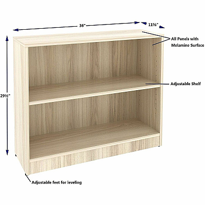 Lorell Sturdy 2-Shelf Bookcase (66339)