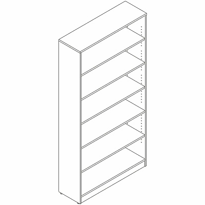 Lorell Sturdy 6-Shelf Bookcase (66343)