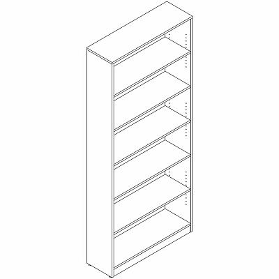 Lorell Sturdy 6-Shelf Bookcase (66344)