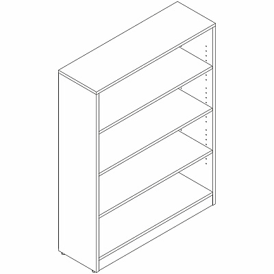 Lorell Sturdy 4-Shelf Bookcase (66341)