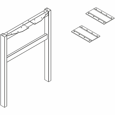 Lorell Adjustable Table Leg Bases & Returns (16282)