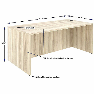 Lorell Essentials Retangular Desk Shell (66301)
