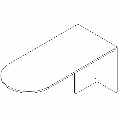 Lorell Essentials Peninsula Desk Box 1 of 2 (66314)