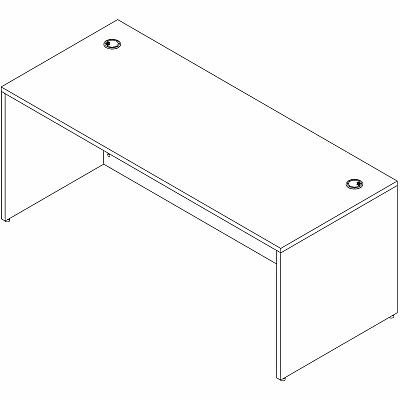 Lorell Essentials Retangular Desk Shell (66302)