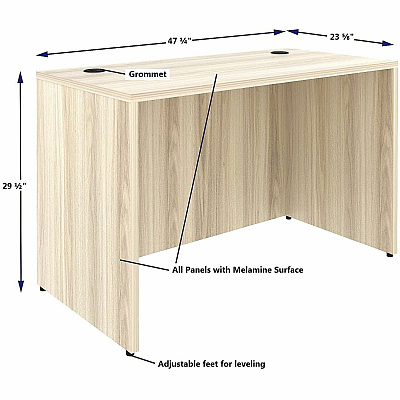Lorell Essentials Retangular Desk Shell (66306)