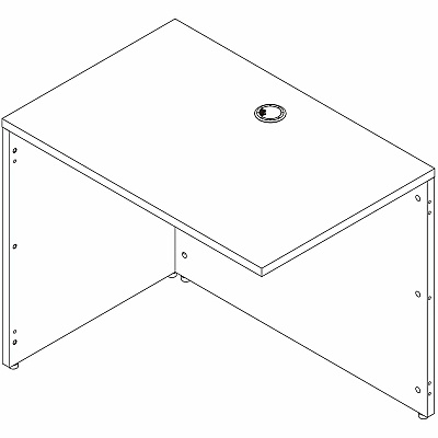 Lorell Essentials Rectangular Return Shell (66322)
