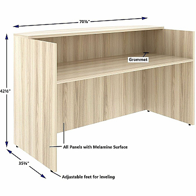 Lorell Essentials Front Reception Desk (66325)