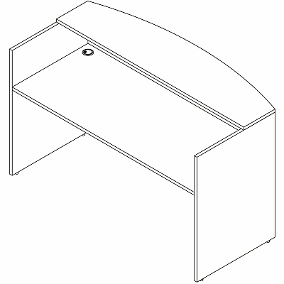Lorell Essentials Front Reception Desk (66325)