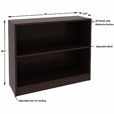 Lorell Essentials Espresso Laminate Bookcase (18249)