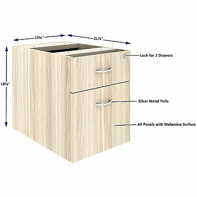 Lorell Essentials Fixed Hanging File Pedestal (66330)