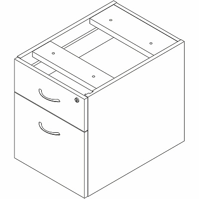 Lorell Essentials Fixed Hanging File Pedestal (66330)