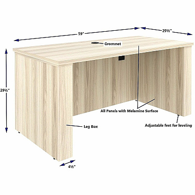 Lorell Essentials 60" Sit-to-Stand Desk Shell (66308)
