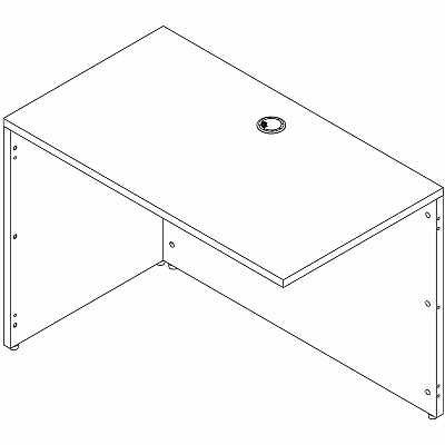 Lorell Essentials Rectangular Return Shell (66321)