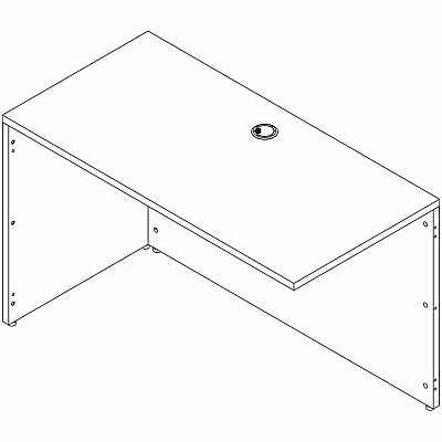 Lorell Essentials Rectangular Return Shell (66320)