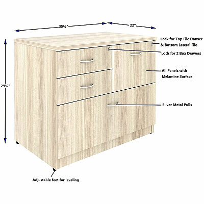Lorell Essentials Versatile 4-Drawer Lateral File (66337)