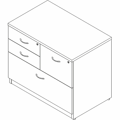 Lorell Essentials Versatile 4-Drawer Lateral File (66337)