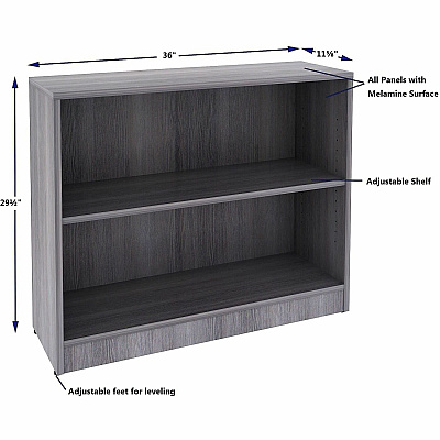 Lorell Weathered Charcoal Laminate Bookcase (69630)