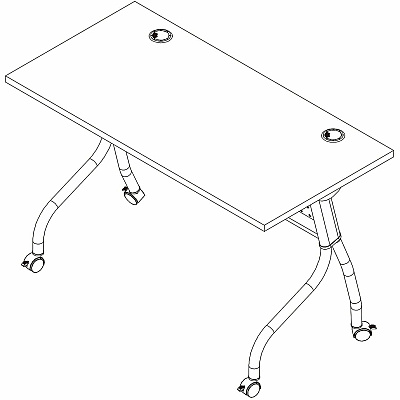 Lorell Modern Elm/Black Flip-Up Training Tables (66377)