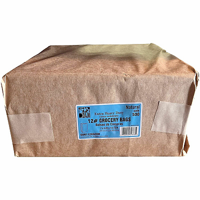 AJM Packaging Packaging Packaging AJM Packaging Packaging #12 Extra Heavy-Duty Kraft Paper Grocery Bags (GBN112G5CEHE)