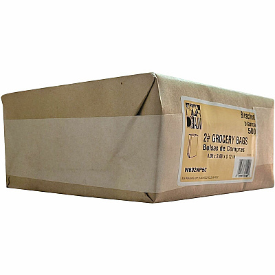 AJM Packaging Packaging Packaging AJM Packaging Packaging #2 White Paper Grocery Bags (WB02NP5CES)