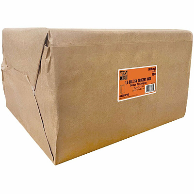 AJM Packaging Packaging Packaging AJM Packaging Packaging 1/6 BBL #75 Kraft Paper Grocery Sacks (GS75NP4CES)