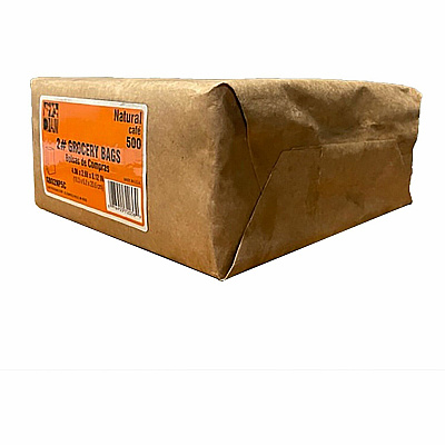 AJM Packaging Packaging Packaging AJM Packaging Packaging #2 Kraft Paper Grocery Bags (GB02NP5CES)